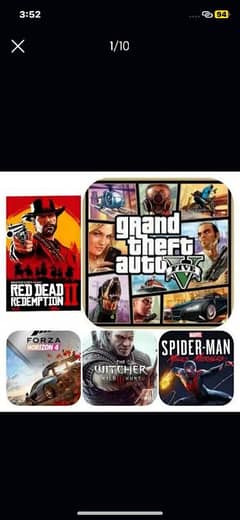 GTA 5 online Forza 5 rdr 2 fifa all cricket Spiderman