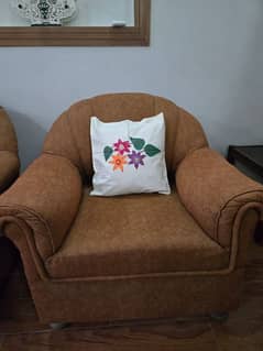 5 Seater sofa set with side and center table