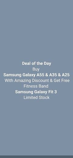 *Deal of the Day* Buy *Samsung A55 & A35 & A25 & Get Free Galaxy Fit 3