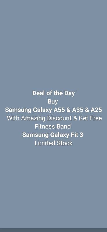 *Deal of the Day* Buy *Samsung A55 & A35 & A25 & Get Free Galaxy Fit 3 0