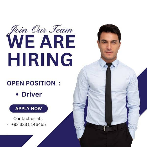 Driver || Jobs in Islamabad || Urgent Hiring 0