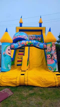 jumping trampoline slide for rental