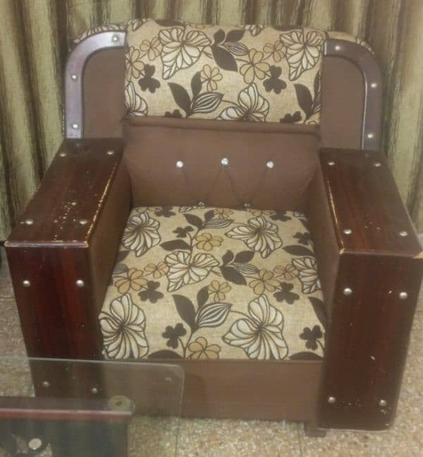 full sofa set with glass table for sale 2