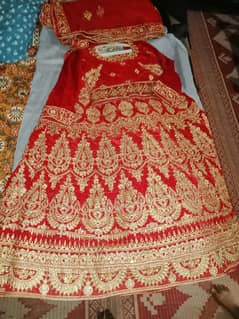 bridal lehnga velvet in red from veer g multan cannt