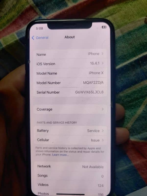 iphone X Non PTA bypass 256GB 2