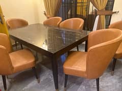 Luxury dinning table for sale with 6 chairs very low price