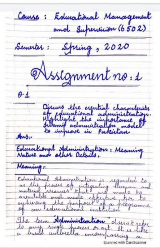 Handwritten Assignment Writer . 0