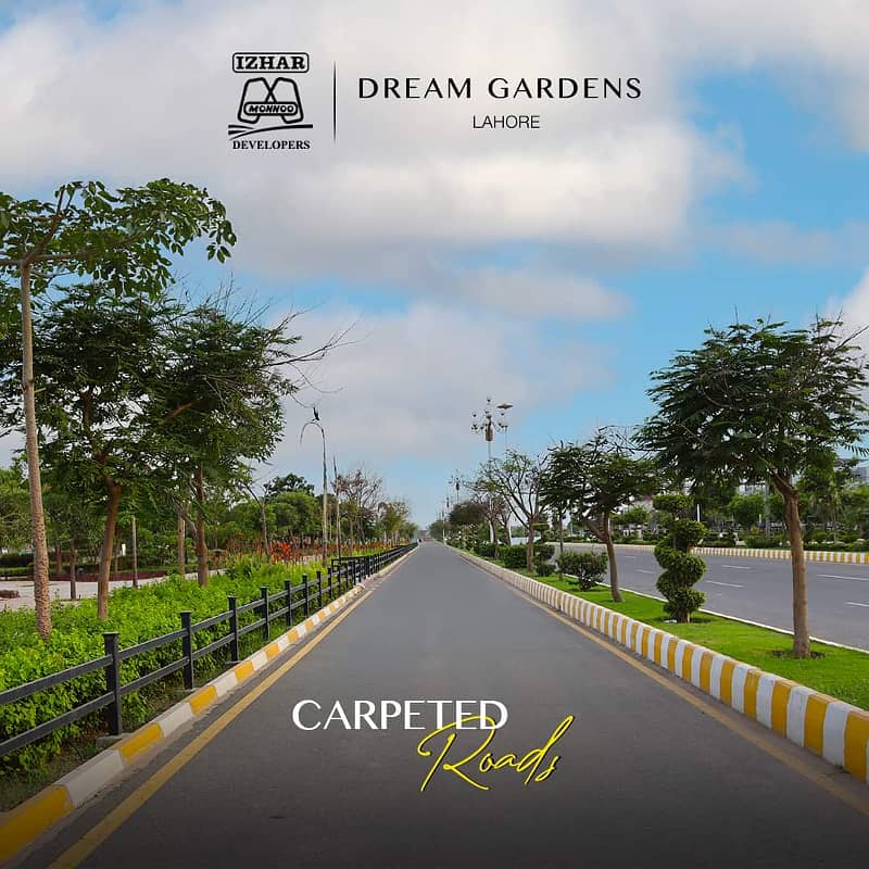 4.25 MARLA PLOT AVAILABLE IN  DREAM GARDENS  DEFENCE ROAD LAHORE. 4