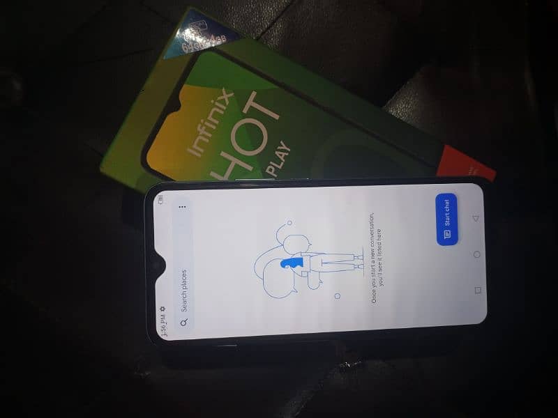 infinix Hot 10 play (4/64) Gb ram with box condition 10/8.5 3