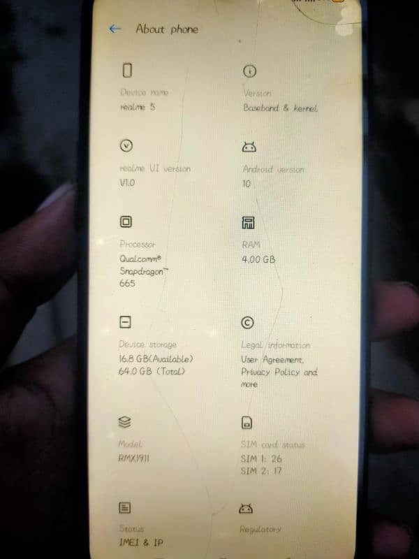 Realme 5 mobile with good working condition 0