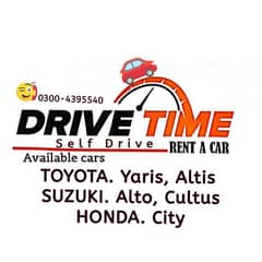 Rent a Car without driver/ car rental/ Yaris/Alto/Cultus/ self drive