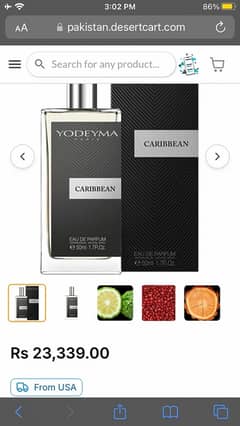 Perfume “ Yodeyma ” From Paris France . Made in Spain.