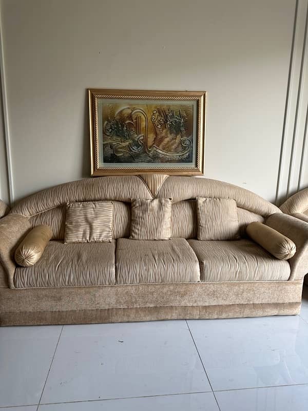 Beige  sofa set 2