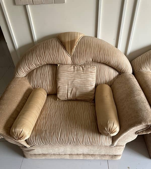 Beige  sofa set 3