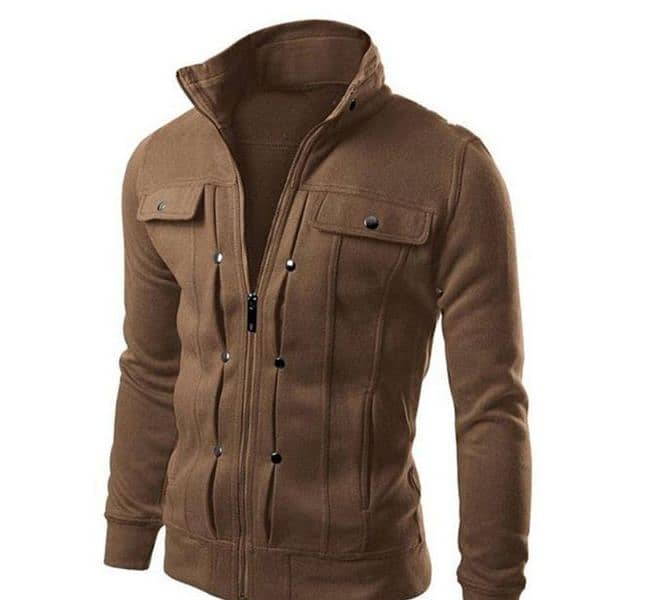 1 PSC men's stitched fleece Mexican style jacket brown 0