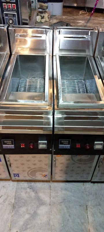 pizza oven imported 5 feet, prep table, deep fryer, conveyor oven 2