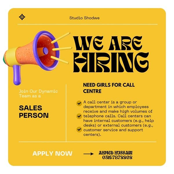 call centre job available 0