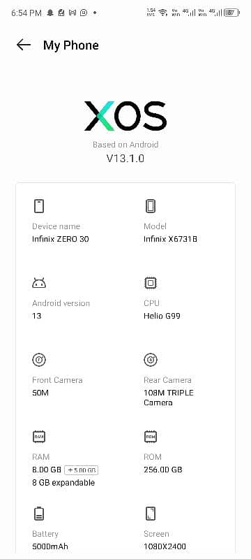 infinix zero 30 8+8/256 5