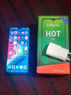 infinix hot 10 play with box official pta approve 4gb ram 128gb memroy 0