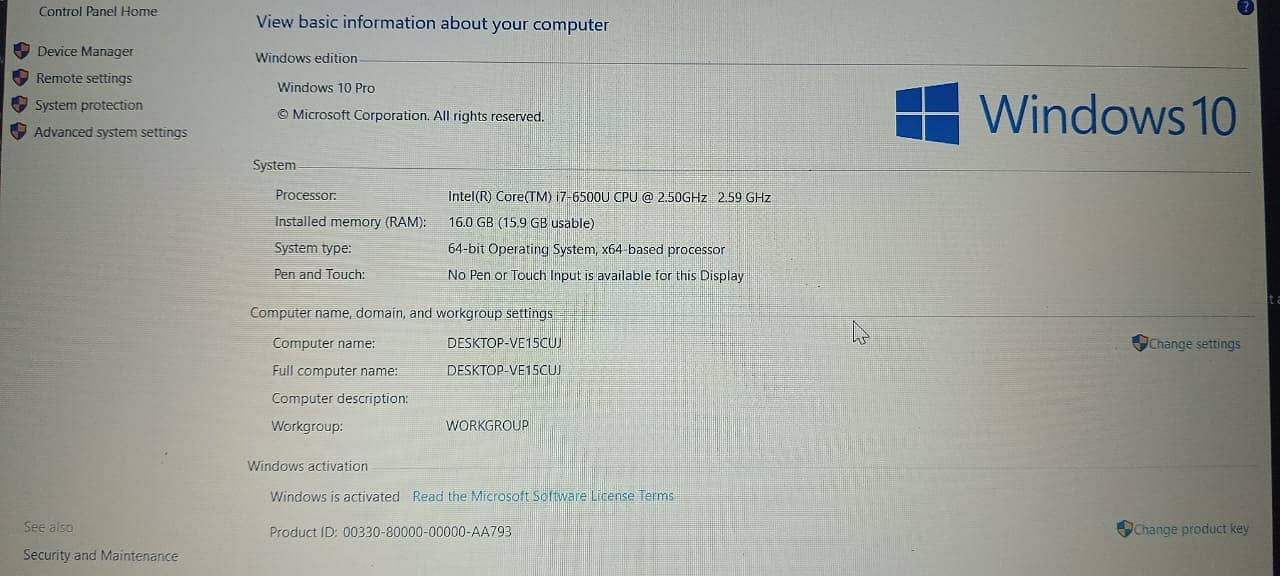 HP 650G3 Core i7-6th (16GB DDR4/256M2/1.0TB) 15.6"-Num Pad 1