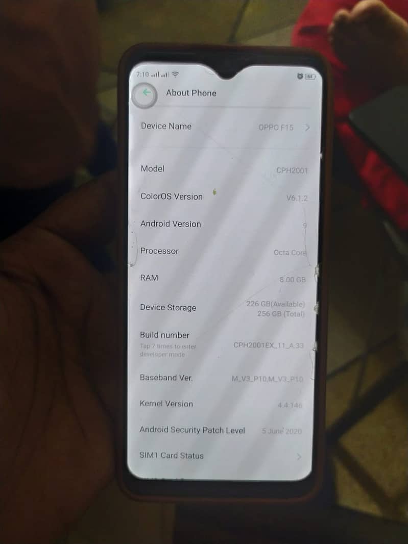 Oppo F15 8gb ram 256gb room 2