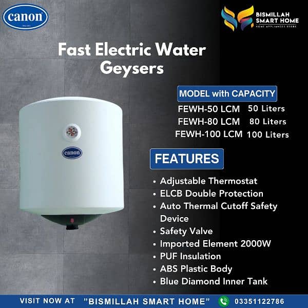 Canon Fast Electric Water Heaters 2