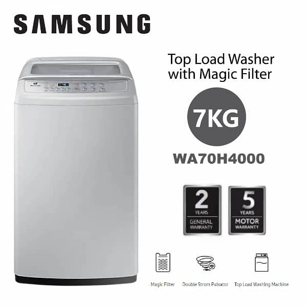 Samsung WA70H4000 Top load 7KG 3