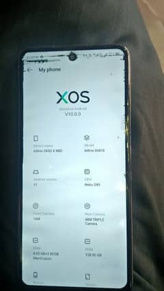 infinix zero X neo 8/3ram 128gb memory