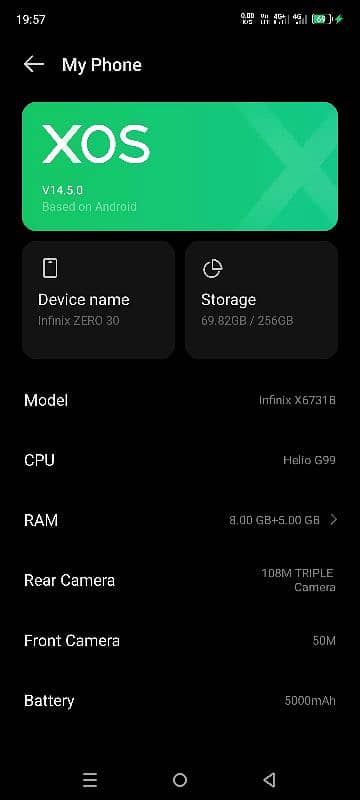 infinix zero30 8+8/256 complete box 12