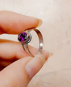 zircon real stone ring