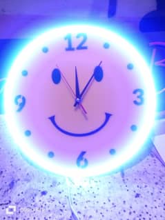 neon moji clock