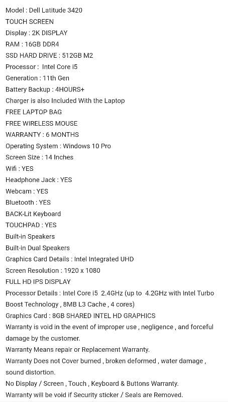 Dell I5 11 Generation 1