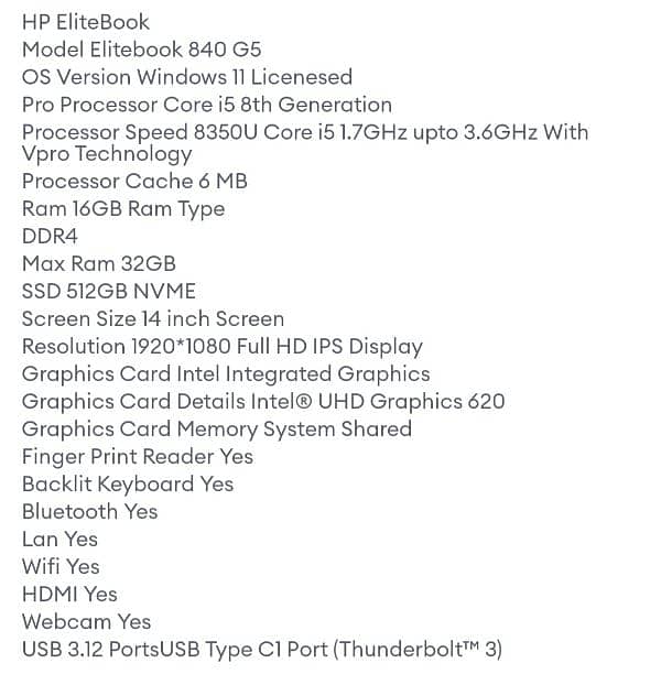 HP ELITEBOOK 840-G5 ( TOUCH SCREEN ) 0