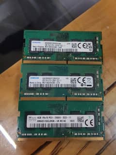 4gb Ram DDR4 - 3pcs - 3200 and 2666 bus speed