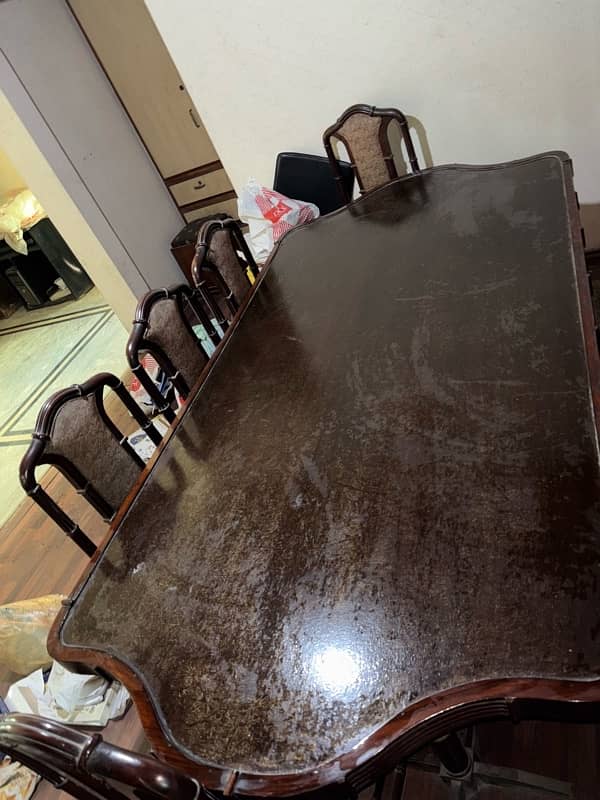 Dining Table For sale 8 Seater\ 8 chairs dining table\wooden dining 2