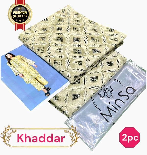 Unstitched Khaddar 2 Piece Suit 3