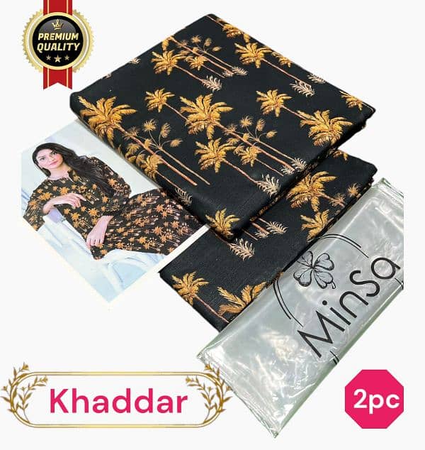 Unstitched Khaddar 2 Piece Suit 4