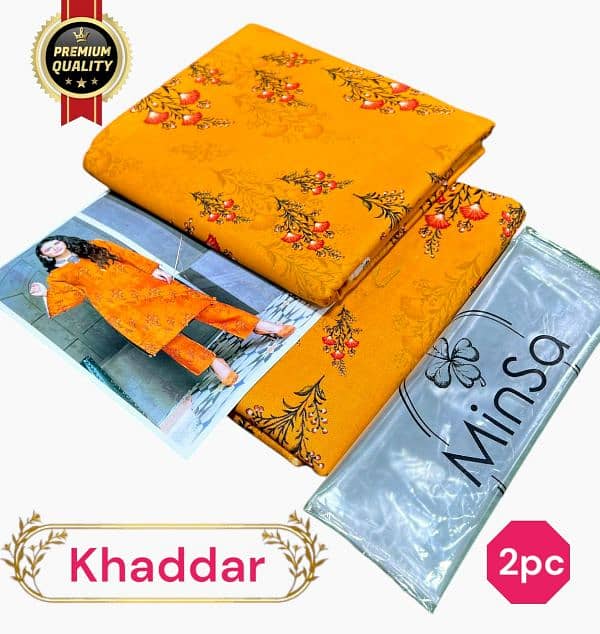 Unstitched Khaddar 2 Piece Suit 10