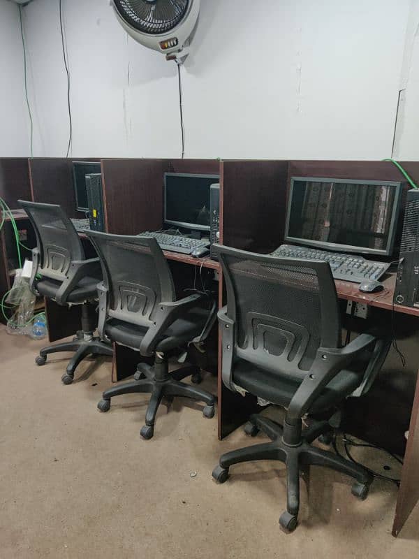 7 Workstations And 7 Office Chairs 1