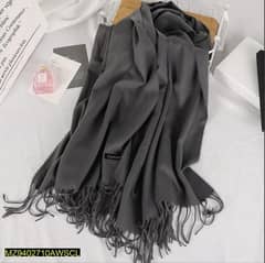 1 PC women's kashmiri plain shawl 0