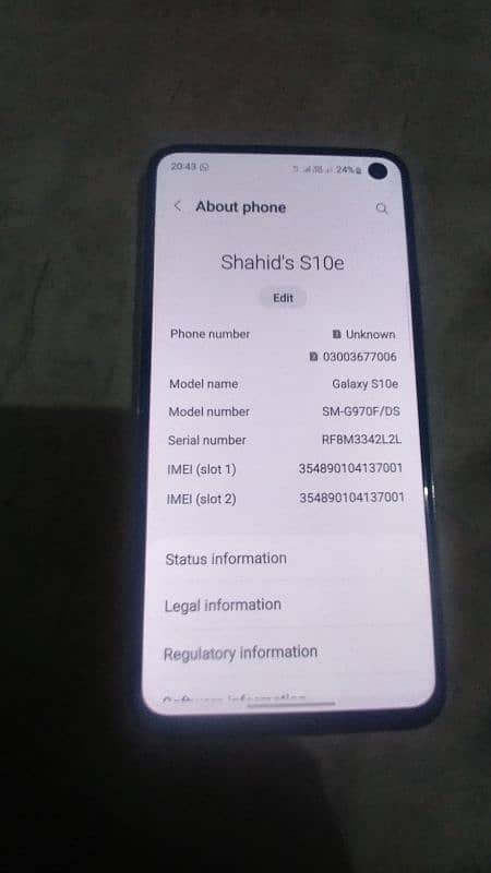 samsung s10 with box and charger dual sim 0