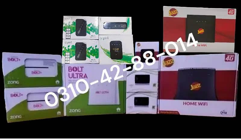 All Network Internet Devices Ptcl Charji Zong 4G Ufone 4G JAZZ 4G 1