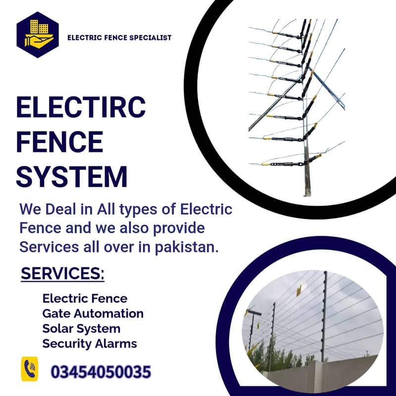 electric fence , electric fence material , solar system , alarms 15