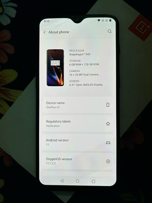 Oneplus 6t 6/128 GB 4