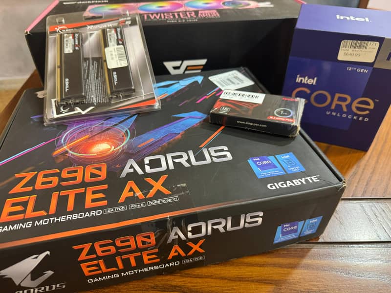 Z690 Aurus Elite AX DDR5 12900k , Ripjaws 32gb , 1tb nvme, 360 cooler 0