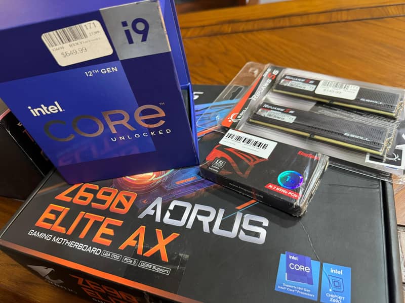 Z690 Aurus Elite AX DDR5 12900k , Ripjaws 32gb , 1tb nvme, 360 cooler 2