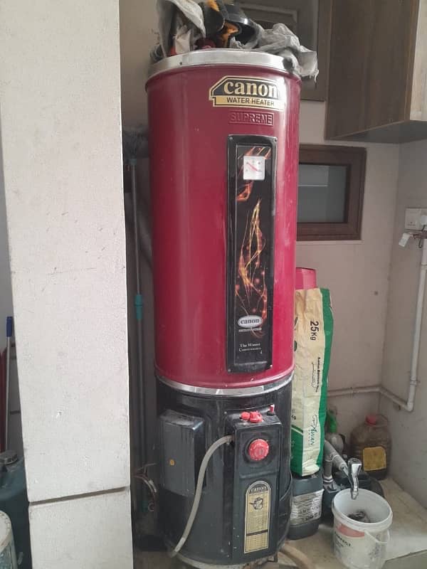 canon supreme electric + gas water heater no issue huge water capacity 1