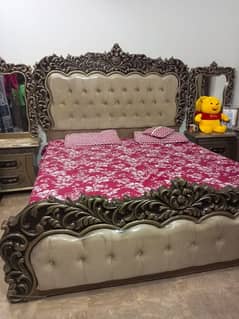 Bed set with Side tables and dressing table