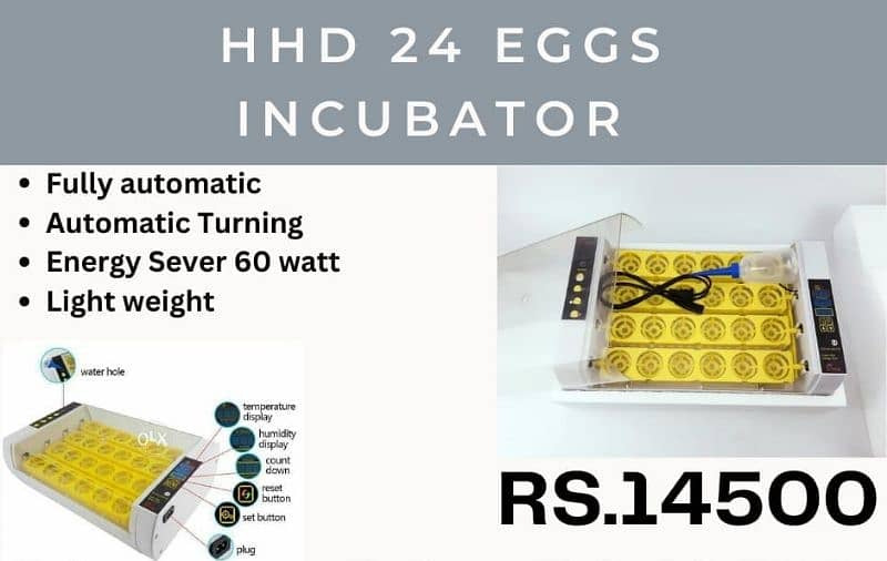 New arrival and quality eggs incubators available starting from 8 eggs 6