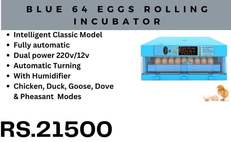 New arrival and quality eggs incubators available starting from 8 eggs 7